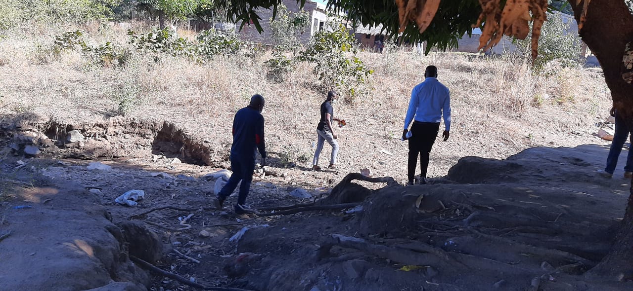 Local da Construçáo da Vala de drenagem - Metangula